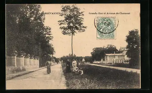 AK Brévannes, Grande-Rue et Avenue de Clarmont
