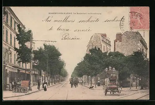 AK Nogent-sur-Marne, Le Boulevard de Strasbourg