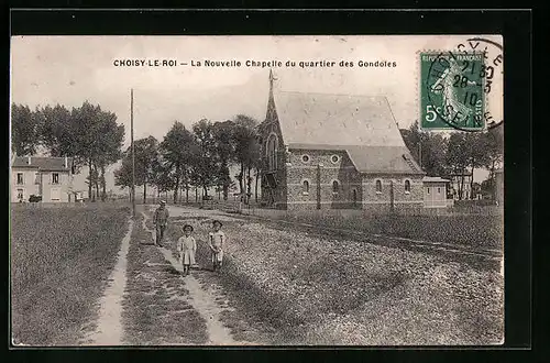 AK Choisy-le-Roi, La Nouvelle Chapelle du quartier des Gondoles