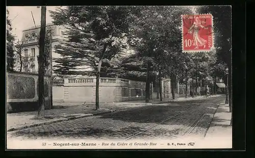 AK Nogent-Sur-Marne, Rue du Cédre et Grande-Rue