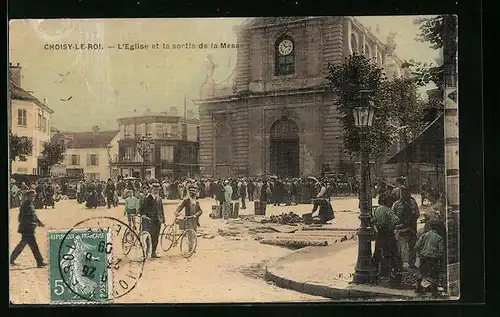 AK Choisy-Le-Roi, L`Eglise et la sortie de la Messe