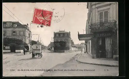 AK Saint-Maur-les-Fossés, Rue du Pont de Créteil et Rue Chevreul