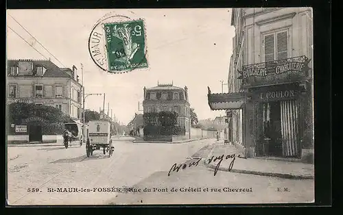 AK Saint-Maur-les-Fossés, Rue du Pont de Créteil et rue Chevreul