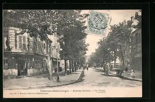 AK Villeneuve-Saint-Georges, Avenue Carnot, La Poste