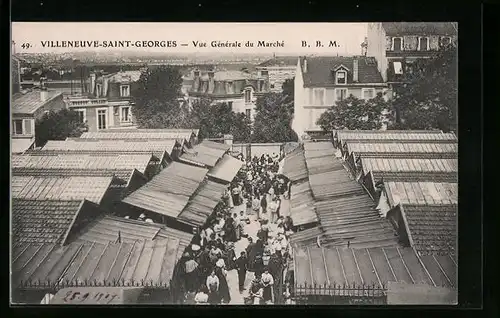 AK Villeneuve-Saint-Georges, Vue Générale du Maché