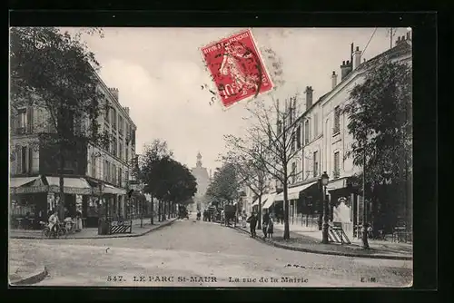 AK Le Parc St-Maur, La rue de la Mairie