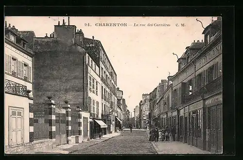 AK Charenton, La rue des Carrières
