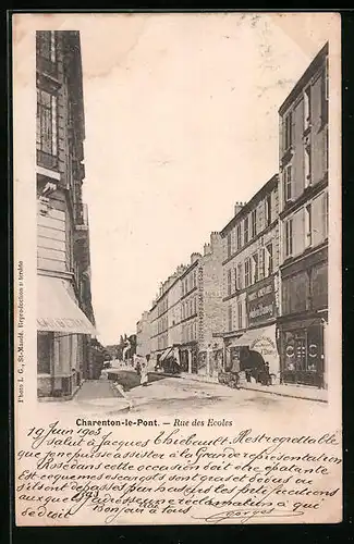 AK Charenton-le-Pont, Rue des Ecoles