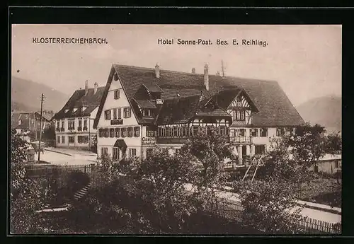 AK Klosterreichenbach, Hotel Sonne-Post, Bes. E. Reihling