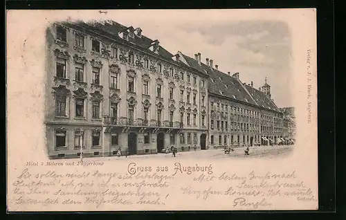 AK Augsburg, Hotel 3 Mohren und Fuggerhaus