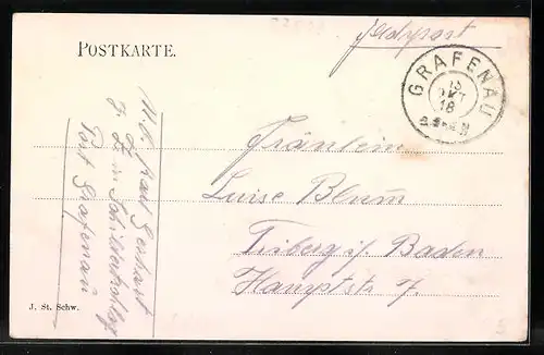 AK Grafenau, Panorama mit Kirche