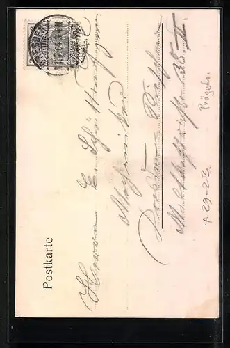 Relief-AK Halsbrücke, Strassenpartie mit Halsbrücker Esse