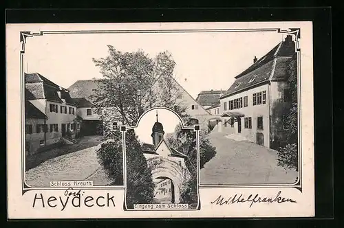 AK Heydeck, Schloss Kreuth, Eingang zum Schloss