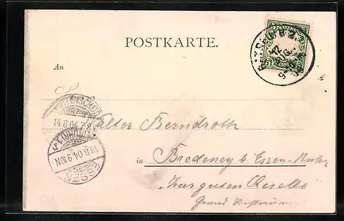 AK Bayreuth, Regierungs- und Postgebäude, Strassenpartie