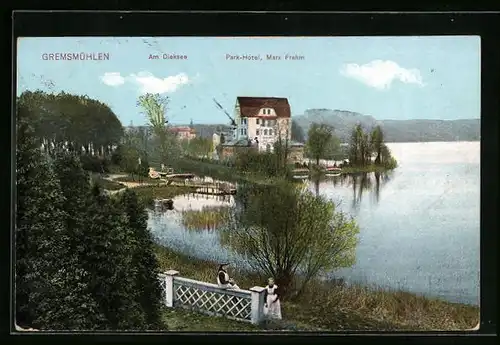 AK Gremsmühlen, Am Dieksee mit Parkhotel Marx Frahm