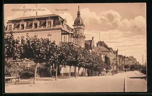 AK Rüdesheim am Rhein, Rheinstrasse