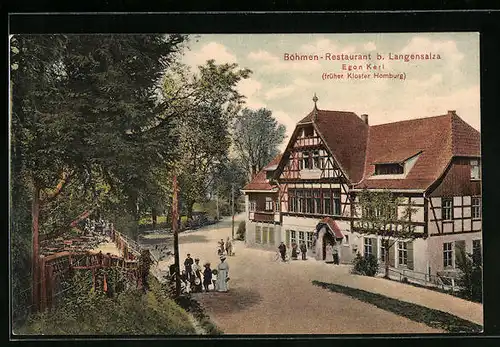 AK Langensalza, Böhmen-Restaurant früher Kloster Homburg