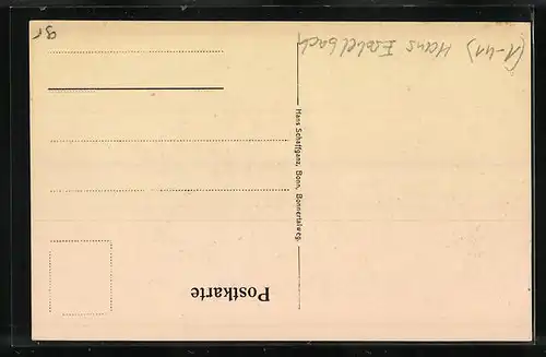 AK Schriftsteller Hans Eschelbach in einer Zeitschrift lesend