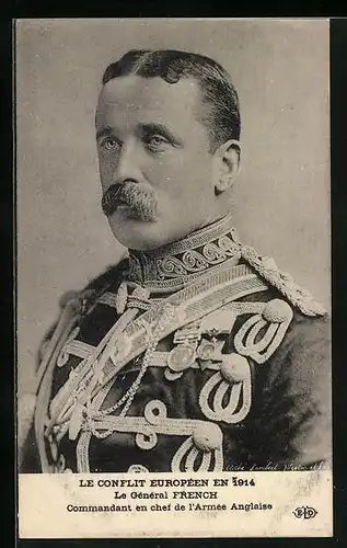 AK Le Gènèral French, Commandant en chef de l`Armèe Anglaise, Heerführer