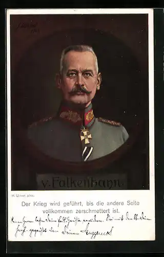 AK Heerführer v. Falkenhahn in Uniform