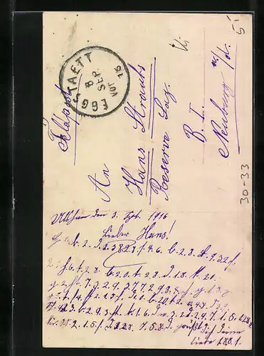 AK Junge in Uniform umarmt ein Mädchen - Dir hab` ich mich ergeben mit Herz und mit Hand, Kinder Kriegspropaganda