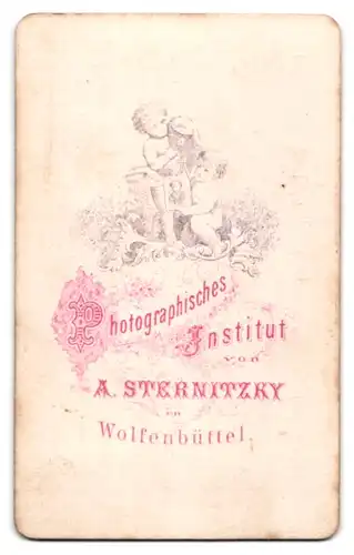 Fotografie A. Sternitzky, Wolfenbüttel, Portrait süsses blondes Mädchen im niedlichen Kleidchen