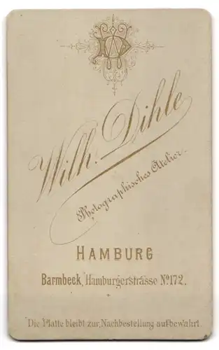 Fotografie Wilh. Dihle, Hamburg-Barmbeck, Hamburgerstr. 172, Portrait junger Mann im eleganten Anzug