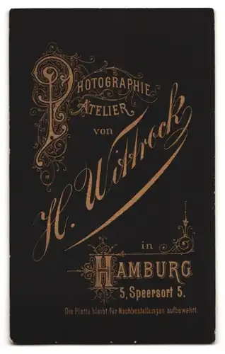 Fotografie H. Wittrock, Hamburg, Speerort 5, Portrait dunkelhaarige Schönheit mit Flechtdutt