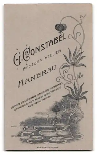 Fotografie G. Constabel, Hanerau, Portrait bildschönes Fräulein mit Dutt im hübschen Kleid
