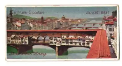 Sammelbild Gartmann Schokolade, Serie 301, Bild 1, Berühmte Brücken, Ponte Vecchio, Florenz