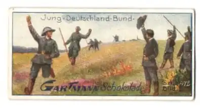 Sammelbild Gartmann Schokolade, Serie 472, Bild 2, Bilder aus dem Weltkriege, Jung-Deutschland-Bund