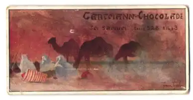 Sammelbild Gartmann Schokolade, Serie 328, Bild 3, Die Wüste, im Samum
