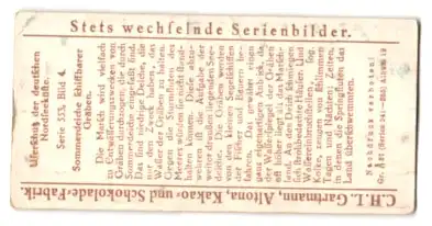 Sammelbild Gartmann Schokolade, Serie 553, Bild 4, Uferschutz der deutschen Nordseeküste, Sommerdeiche