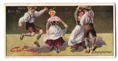 Sammelbild Gartmann Schokolade, Serie 510, Bild 6, Tanzszenen, Schuhplattler