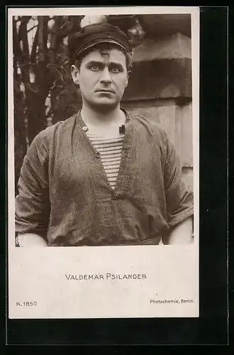 AK Schauspieler Valdemar Psilander im Filmkostüm