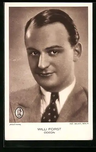 AK Schauspieler Willi Forst mit Krawatte im Jackett