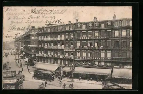 AK Lille, Place de la Gare et Tramway