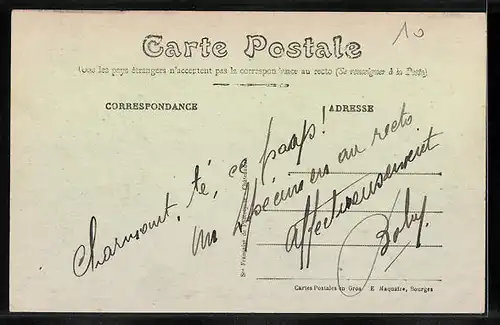 AK Bourges, Rue Moyenne et Tramway, Strassenbahn