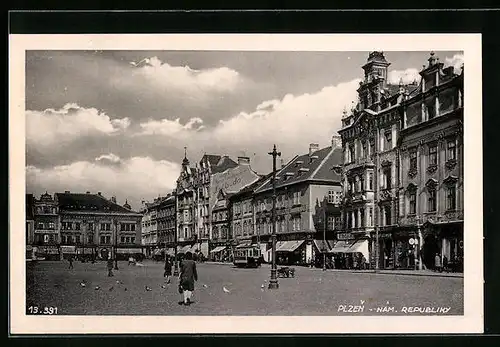 AK Plzen, Nam. Republiky, Tramway