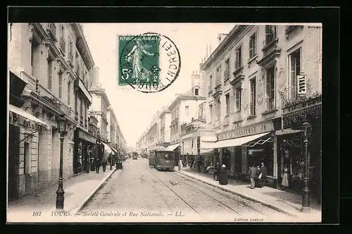 AK Tours, Société Générale et Rue Nationale, Tramway