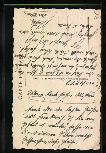 AK Leidenschaftlicher Kuss eines Liebespaares