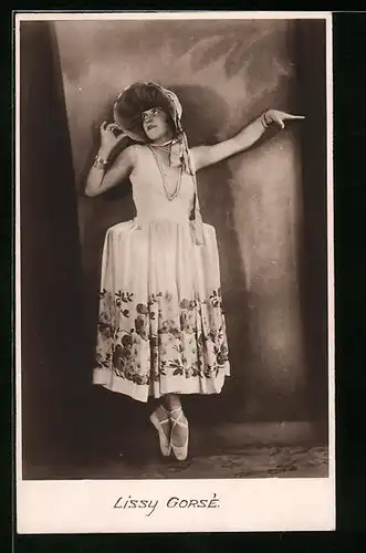 AK Ballett-Tänzerin Lissy Gorsé im Kleid