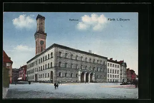 AK Fürth i. Bayern, Blick zum Rathaus