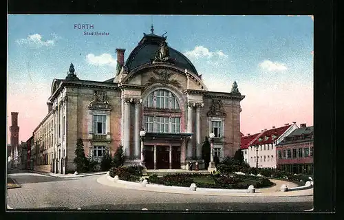 AK Fürth, Ansicht des Stadttheaters