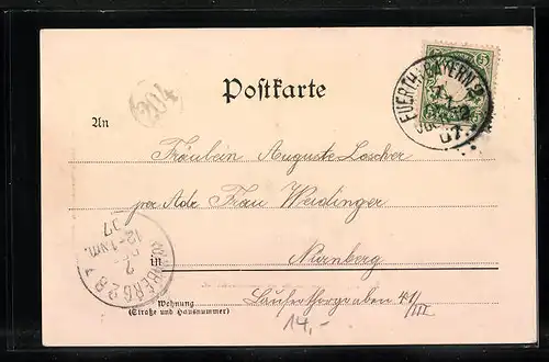 AK Fürth, Kunstbrunnen am Staatsbahnhof