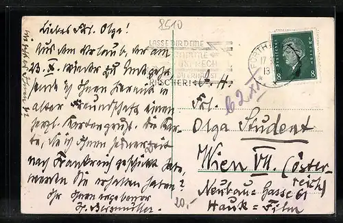 AK Fürth i. B., Partie am Rathaus