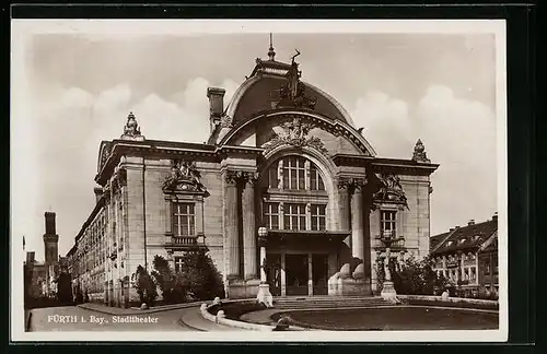 AK Fürth i. B., Partie am Stadttheater