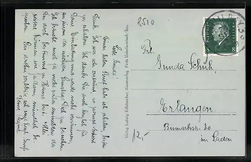 AK Fürth i. B., Partie am Stadttheater