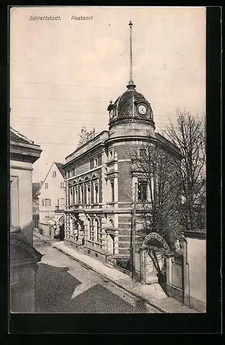 AK Schlettstadt, am Postamt