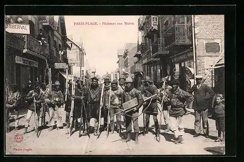 AK Paris-Plage, Pecheurs aux Mulets